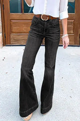 Full Size Flare Jeans with Pockets Plus Size - Trendsi - Flyclothing LLC