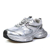 Lace Up Platform Athletic Shoes - Trendsi