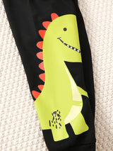 Children's Dinosaur Graphic Sweatshirt and Pants Set - Trendsi - Flyclothing LLC