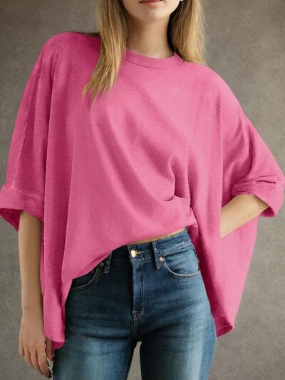 Lovelet Round Neck Half Sleeve T-Shirt - Trendsi