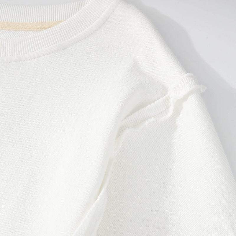 Exposed Seam High-Low Long Sleeve Sweatshirt - Trendsi - Flyclothing LLC