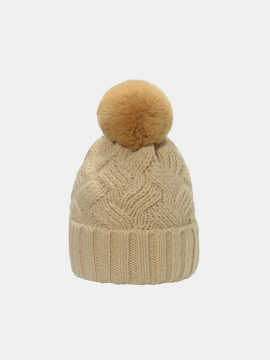 Roll Rim Cable-Knit Hat - Trendsi
