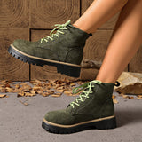 Lace-Up Ankle Boots - Trendsi - Flyclothing LLC