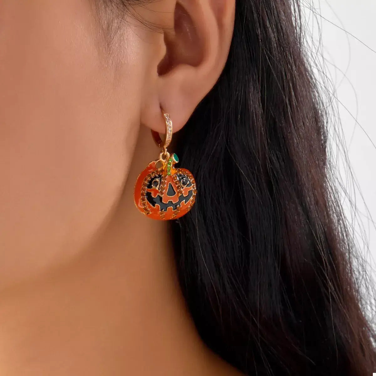 Halloween Pumpkin Drop Earrings - Trendsi - Flyclothing LLC