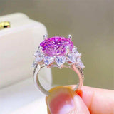 10 Carat Moissanite Zircon 925 Sterling Silver Ring - Trendsi - Flyclothing LLC