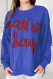 Round Neck Long Sleeve Sweatshirt - Trendsi - Flyclothing LLC