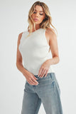 Aemi + Co Ribbed Round Neck Knit Tank - Trendsi
