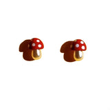 Mushroom Stud Earrings - Trendsi - Flyclothing LLC