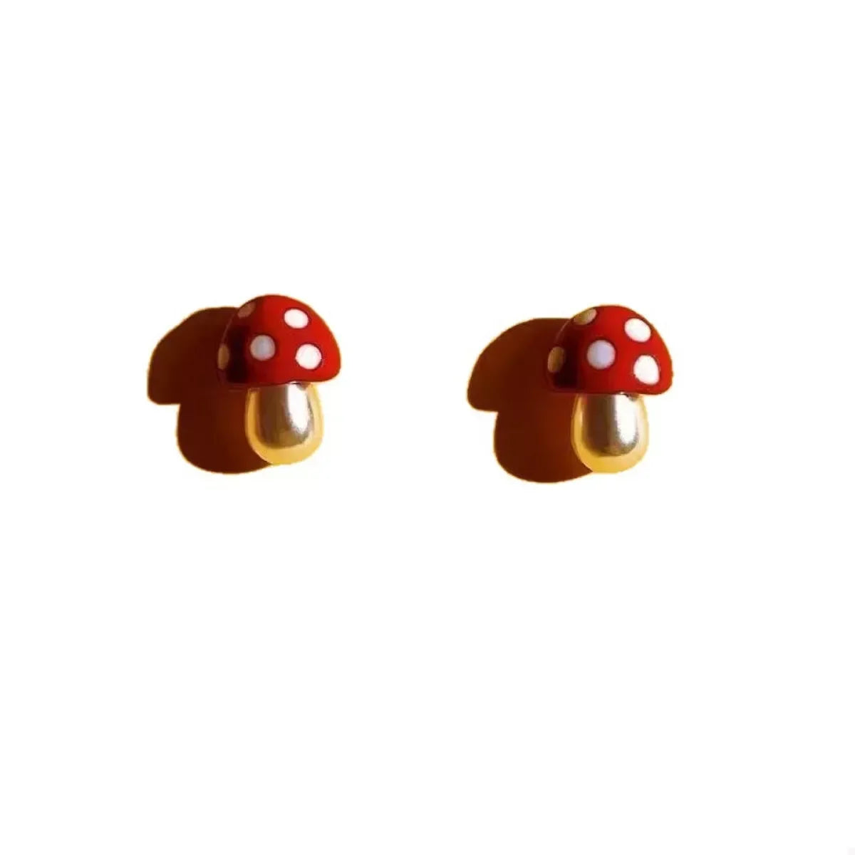 Mushroom Stud Earrings - Trendsi - Flyclothing LLC