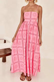 Cutout Back Printed Square Neck Maxi Cami Dress - Trendsi - Flyclothing LLC