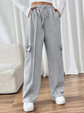 Drawstring Wide Leg Pants with Pockets - Trendsi