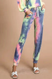 BiBi Tie Dye French Terry Casual Pants - Trendsi