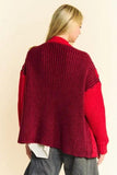 Davi & Dani Cable-Knit Color Block Open Front Cardigan - Trendsi