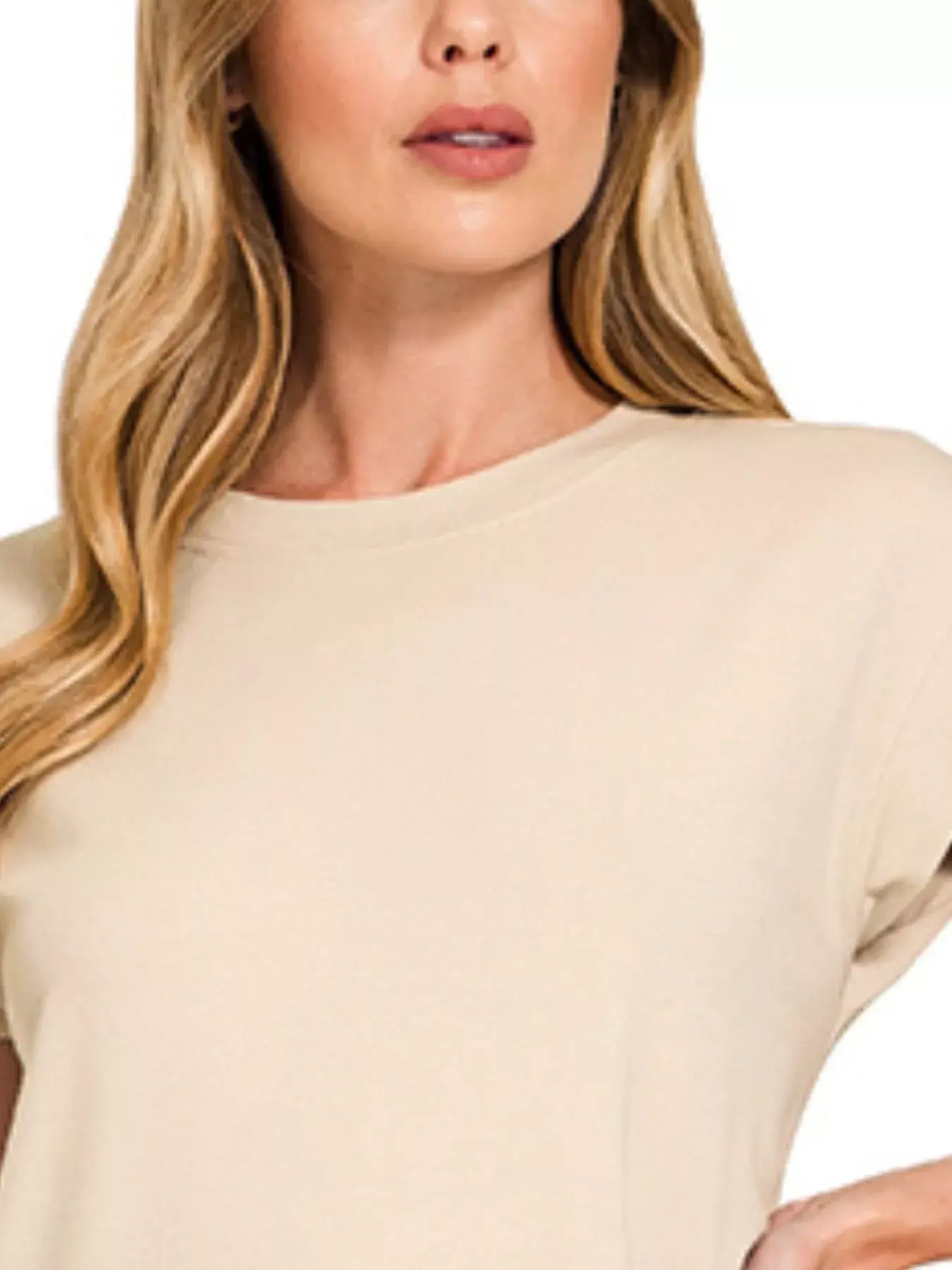 Zenana Round Neck Side Slit Midi Dress - Trendsi - Flyclothing LLC