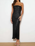 Sequin Cutout Tube Dress - Trendsi - Flyclothing LLC