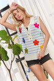 ADORA Short Sleeveless Flower Top - Trendsi - Flyclothing LLC