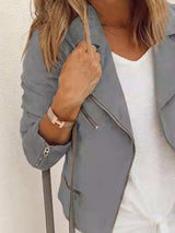 Zip Up Long Sleeve Jacket - Trendsi - Flyclothing LLC