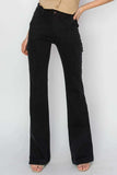 Risen Full Size High Rise Side Slit Cargo Bootcut Jeans - Trendsi - Flyclothing LLC