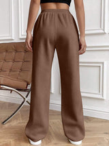 Drawstring Elastic Waist Pants with Pockets - Trendsi - Flyclothing LLC
