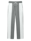 Men's Full Size Drawstring Contrast Pants Plus Size - Trendsi