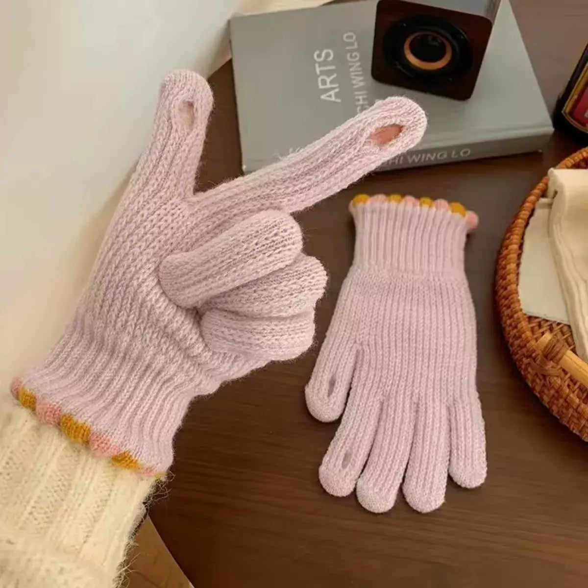 Lightweight Knitted Gloves - Trendsi - Flyclothing LLC