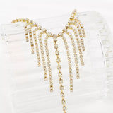 Rhinestone Fringe Hand Chain Bracelet - Trendsi - Flyclothing LLC