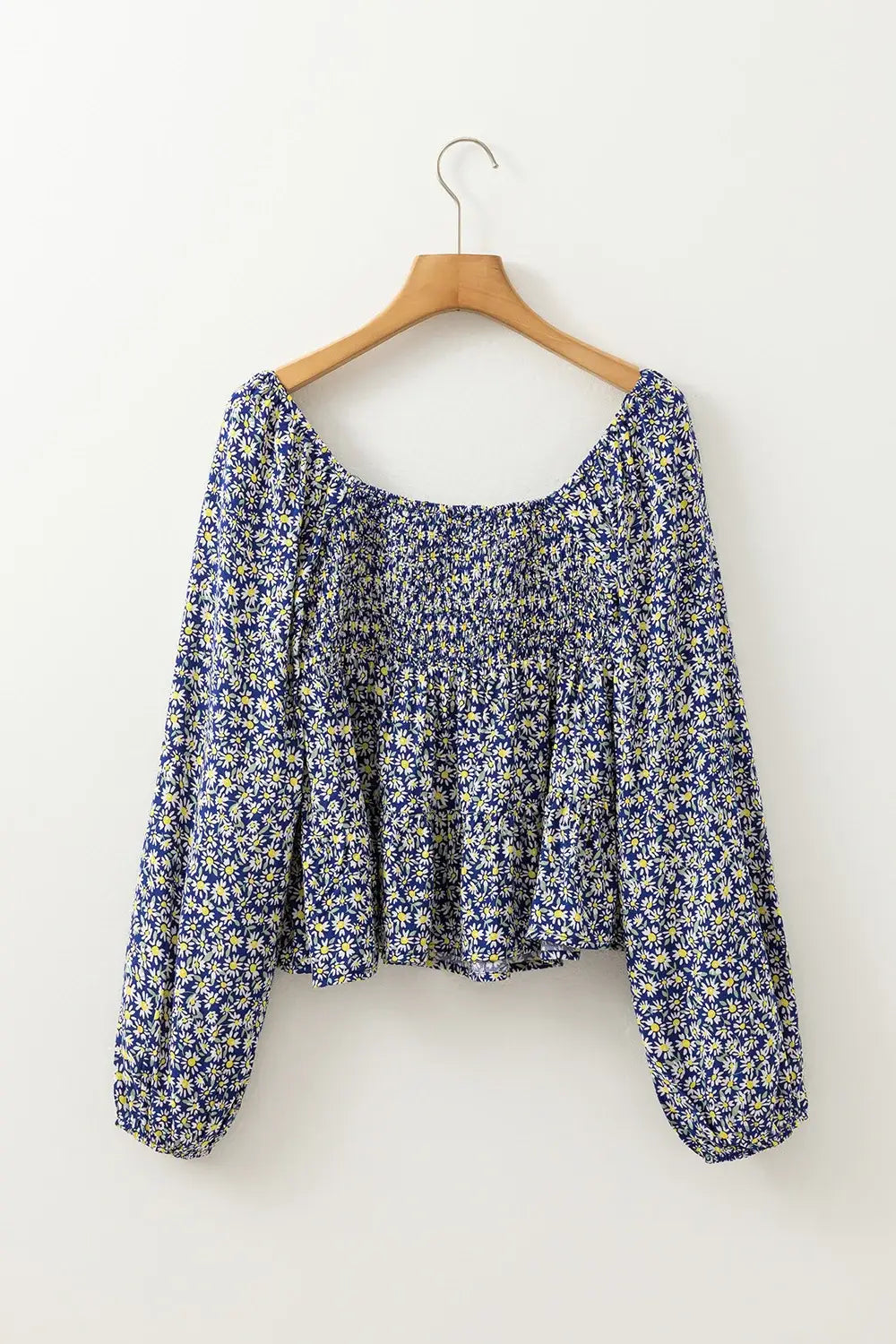 Floral Smocked Square Neck Blouse - Trendsi - Flyclothing LLC