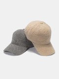 Sherpa Solid Color Baseball Cap - Trendsi - Flyclothing LLC