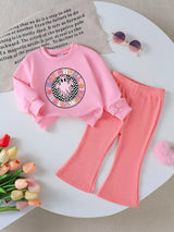 Children's Halloween Graphic Sweatshirt and Flare Pants Set - Trendsi - Flyclothing LLC
