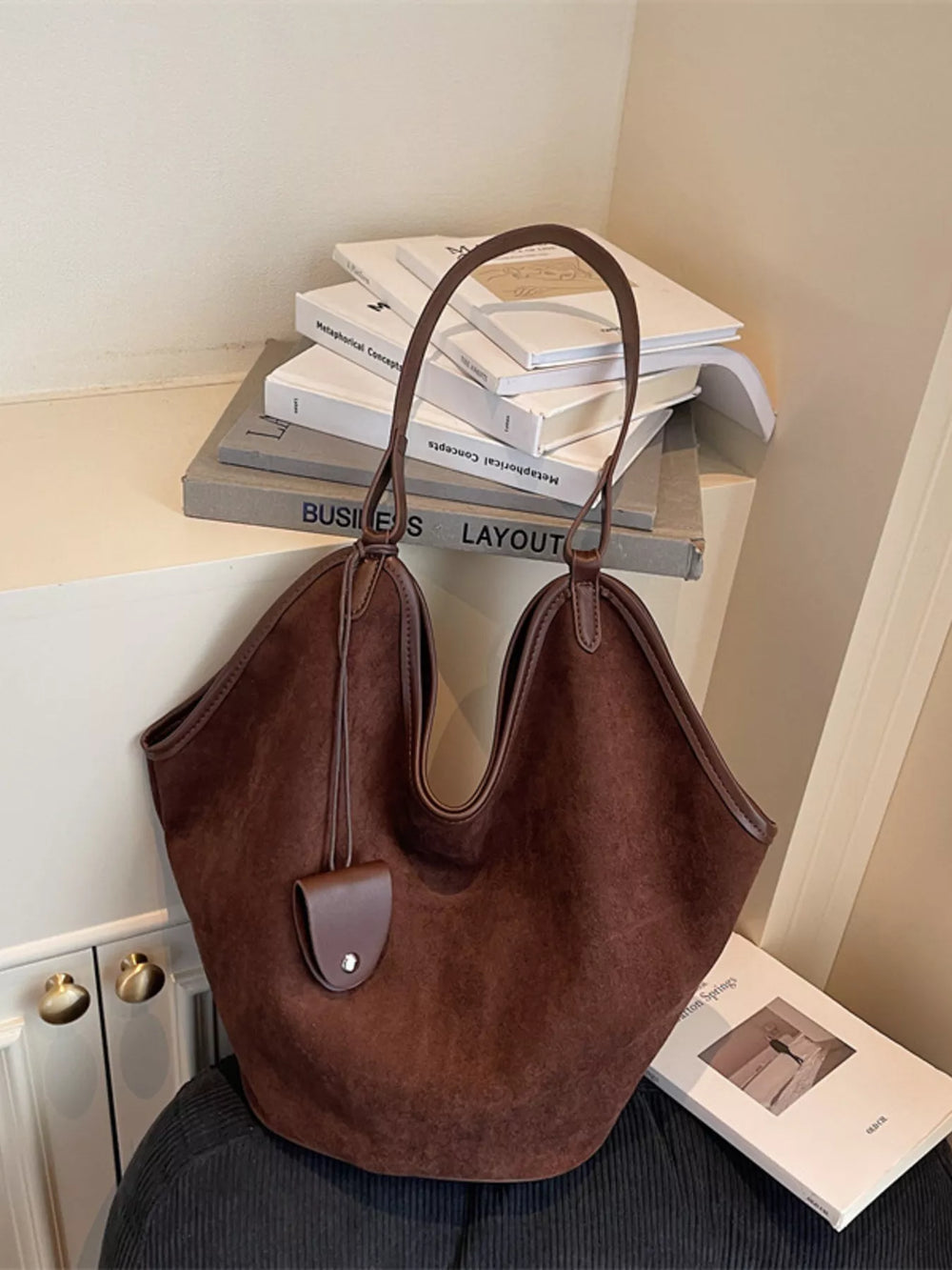 Solid Color Tote Bag - Trendsi - Flyclothing LLC