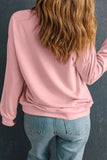Valentine’s Day XOXO Round Neck Long Sleeve Sweatshirt - Trendsi - Flyclothing LLC