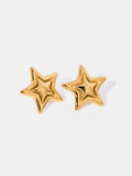 Stainless Steel Star Stud Earrings - Trendsi