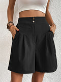 Pocketed Half Elastic Waist Shorts - Trendsi