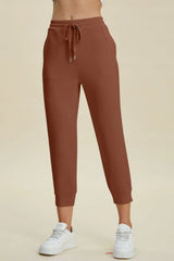 Basic Bae Full Size Air Scuba Drawstring High Waist Cropped Pants - ShopBasicbae - Flyclothing LLC