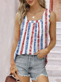 Striped Square Neck Tank - Trendsi