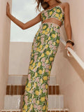 Printed Cami and Maxi Skirt Set - Trendsi - Flyclothing LLC