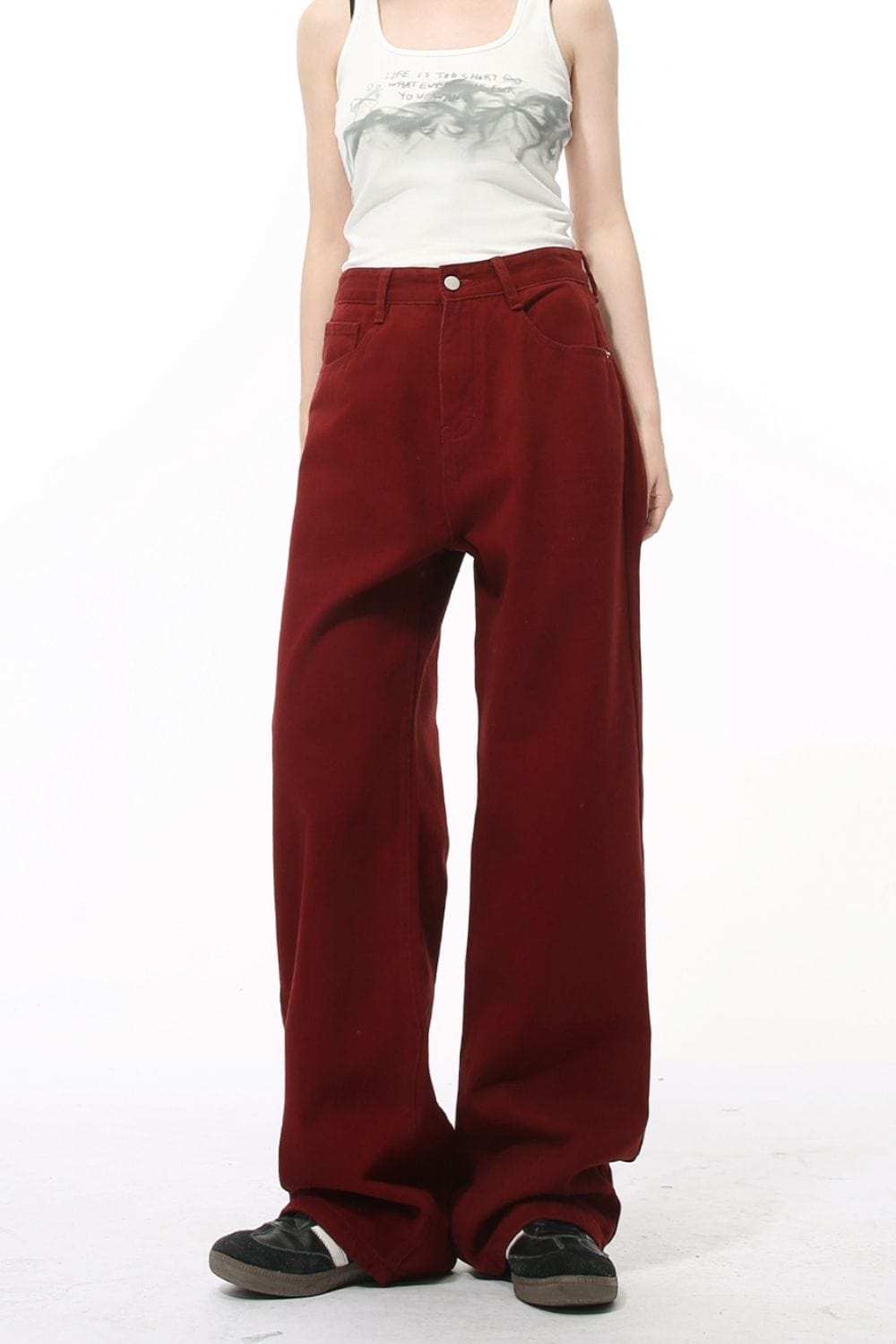 Pocketed Wide Leg Men's Jeans - Trendsi - Flyclothing LLC