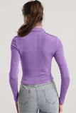 Ruched Button Up Long Sleeve T-Shirt - Trendsi - Flyclothing LLC