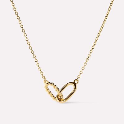 Interlocked Titanium Steel Necklace - Trendsi