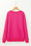 Solid Color Round Neck Long Sleeve Sweatshirt - Trendsi - Flyclothing LLC