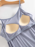 Scoop Neck Midi Cami Dress with Bra - Trendsi - Flyclothing LLC