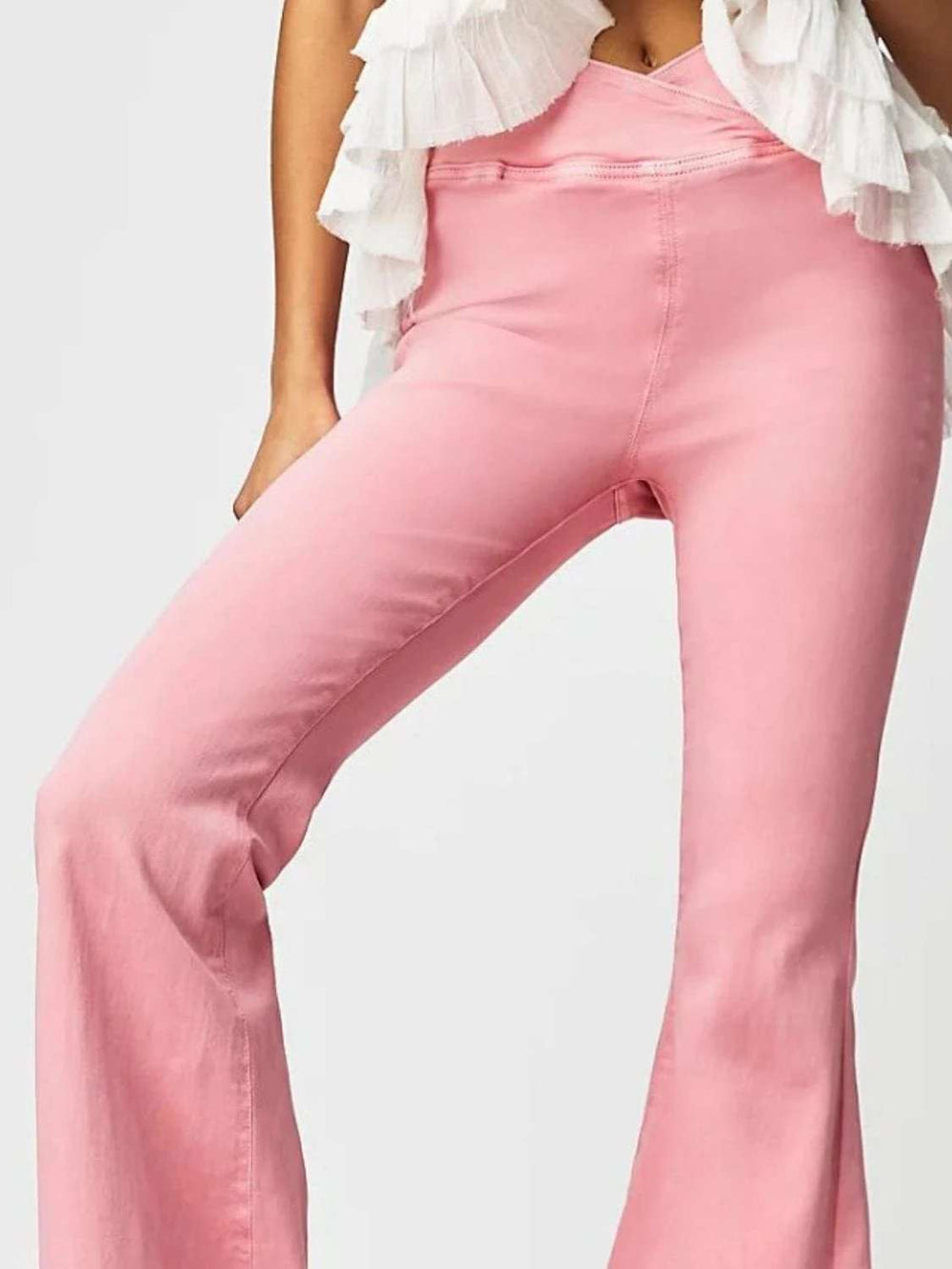 Asymmetric Waist Flare Jeans - Trendsi - Flyclothing LLC