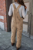 Flower Wide Strap Overalls with Pockets - Trendsi - Flyclothing LLC