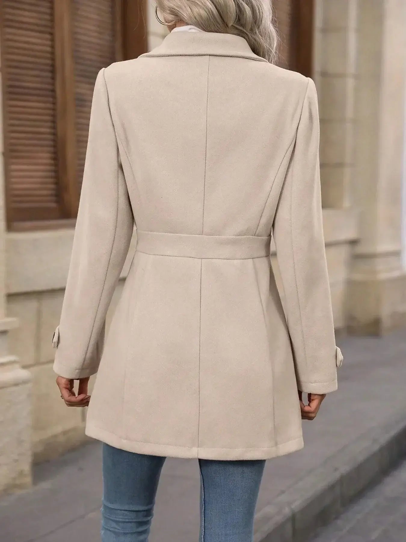 Button Up Long Sleeve Coat - Trendsi - Flyclothing LLC