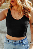 Scoop Neck Wide Strap Tank - Trendsi - Flyclothing LLC