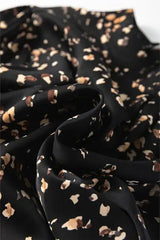 Printed Mock Neck Balloon Sleeve Blouse - Trendsi - Flyclothing LLC