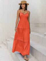 Lace Detail V-Neck Cami Dress - Trendsi - Flyclothing LLC