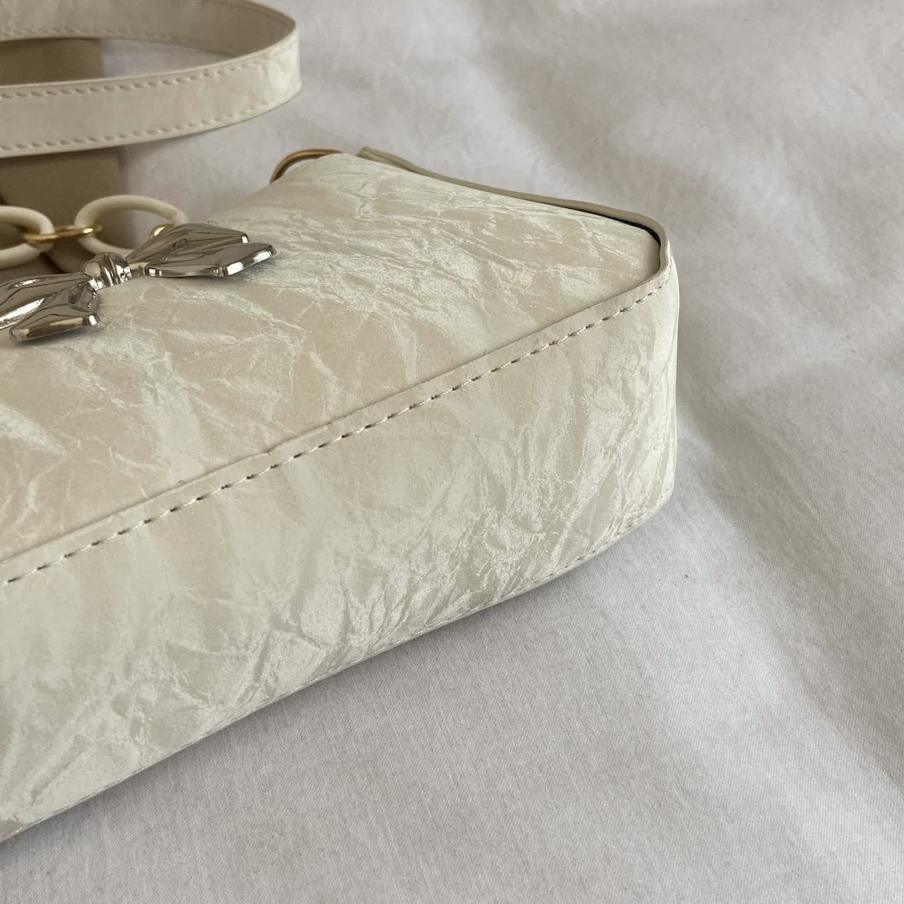 Bow PU Leather Shoulder Bag - Trendsi