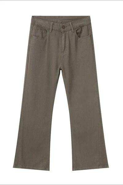 Mid Rise Jeans with Pockets - Trendsi - Flyclothing LLC