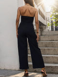Tube Sleeveless Wide Leg Jumpsuit - Flyclothing LLC